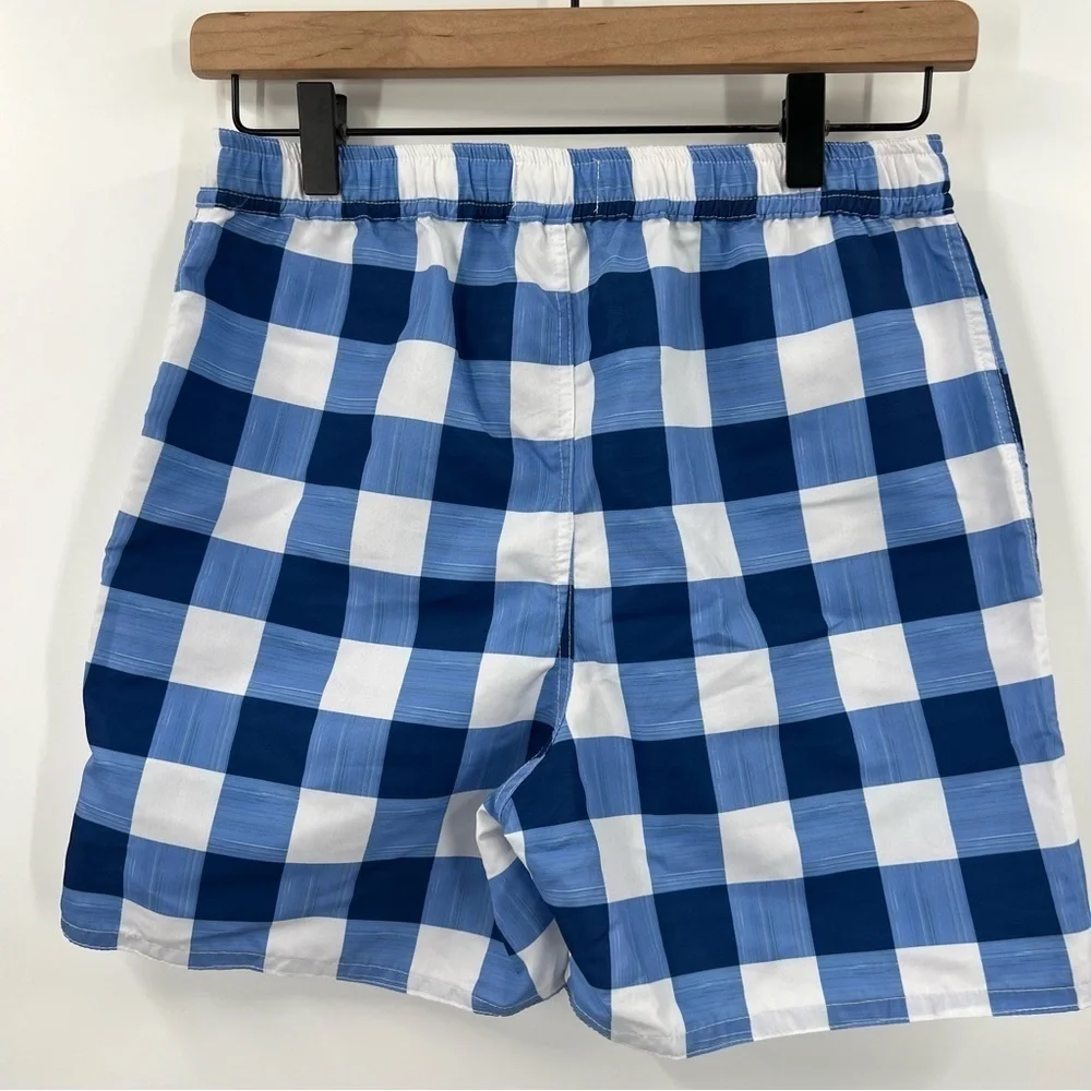 Wildling Well Dressed Wolf Vintage Buffalo Check Swim Trunks Board Shorts